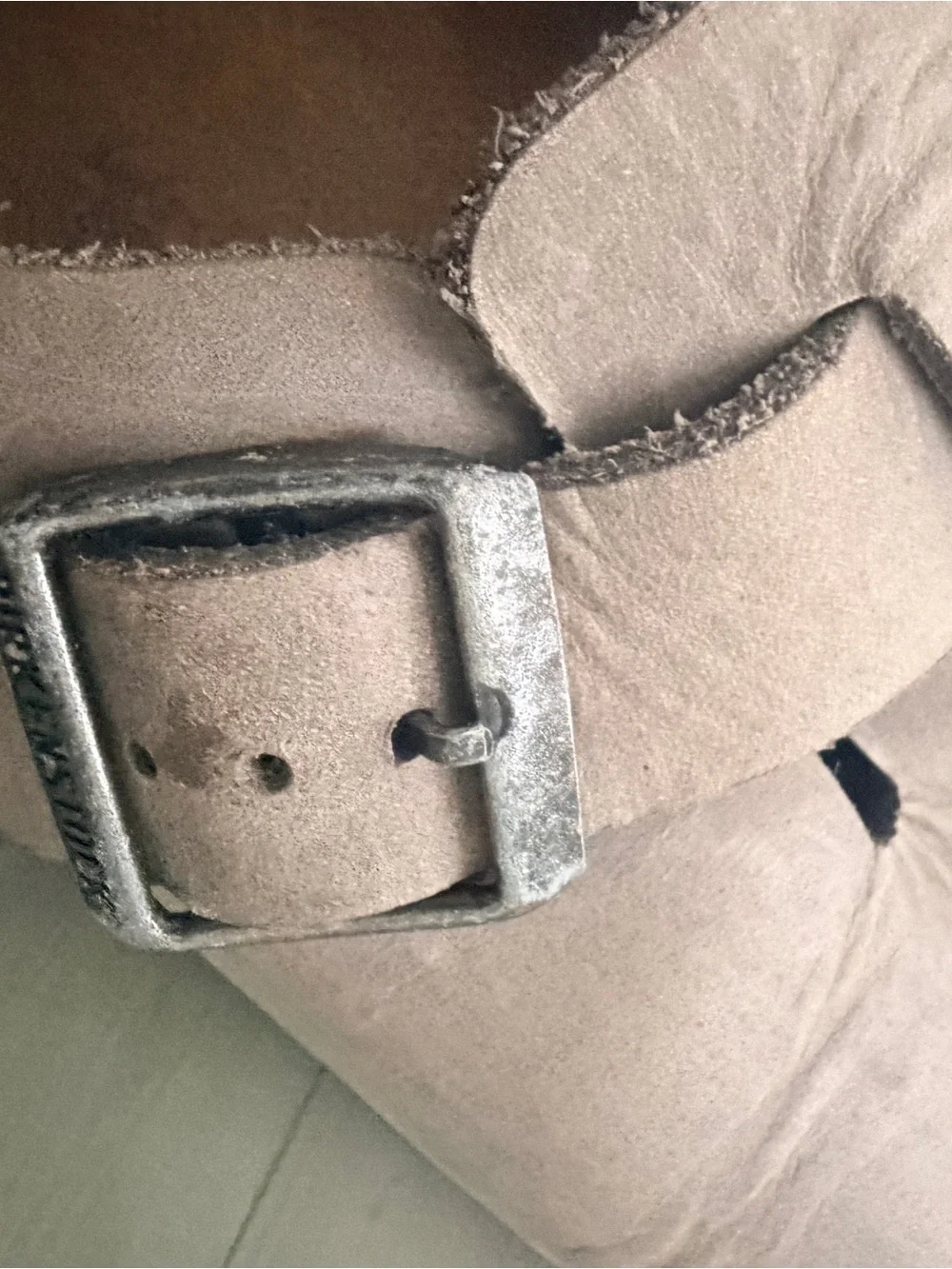 Men’s Birkenstock Clog Taupe Slip-On Buckle Clog